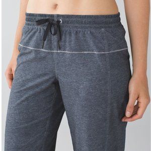 Lululemon Step Lively Crop Heathered Texture Printed Grey Deep Coal 4